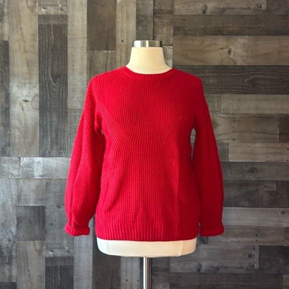 89th and Madison red knit sweater large relaxed fit preppy classiccore academia - Picture 10 of 10